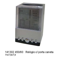 Relógio com Porta Caneta