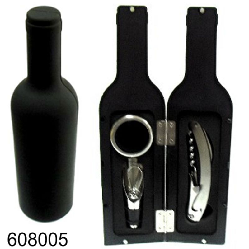 Garrafa Kit Vinho com 3 Peças