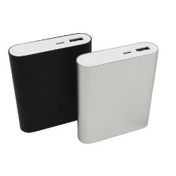 Power Bank de metal com uma entrada USB e uma micro-USB - 12956